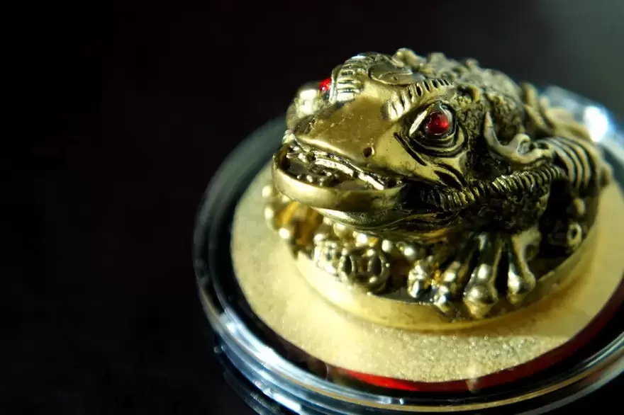 amulet na szczęście - trójnożna ropucha
